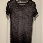 Awake Black Short Sleeve Burn Out T-Shirt Cuffed Sleeves Alternative Punk Small Photo 2