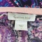 Garnet Hill Paisley Purple Lightweight Cardigan Sweater Women’s Large Photo 1