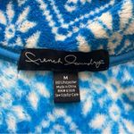 French Laundry  Winter Wonderland Holiday Snowflake Fuzzy Cozy Zip Up Vest M Photo 1