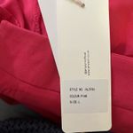 AmyLynn Alice High Waist Straight Wide Leg Pant Trouser Size L Pink NEW W/Tags Size L Photo 6