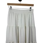 Frye & Co Women’s Swiss Dot Tiered Midi Skirt in Ivory Size S Photo 2