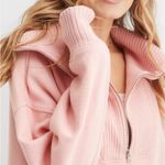 Aerie NWT Blue Down To Earth Quarter Zip Photo 2