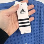 Adidas NWT  Women's Aeroknit Climacool Polka Dot V Neck Training Shirt Blue Large Photo 4