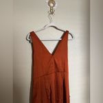 Abercrombie & Fitch Cinch Front Satin Sleeveless Midi Dress in Paprika Large NEW Photo 4