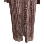 Moral Fiber  Maxi Cardigan Crochet Open Knit Boho Festival Cottage Size Small Photo 2