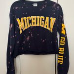 University of Michigan cropped long sleeve tee Blue Photo 0
