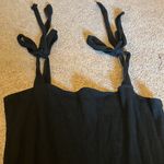 Reformation  Wesley  ribbed black tie shoulder jumpsuit L Photo 10