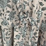 Gal Meets Glam Florence Floral Tie Cuff Long Sleeve Maxi Dress size 18 Grey Pink Photo 5