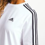 Adidas Women’s 3-Stripes White Boyfriend T-Shirt Dress Photo 3