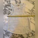 Madewell NWT  Crochet-Knit Crewneck Sweater Tank - Bright Ivory - Size XXS Photo 4
