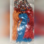 Mia Necklace Tassel Faux Seashells Long Boho Whimsy Colorful Blue Photo 3