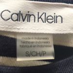 Calvin Klein short sleeve T-shirt dress dark blue with white stripes, size small Photo 4