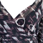 Abercrombie & Fitch  Long Sleeve Boho Mini Dress M | Bell Sleeves Abstract Print Photo 6