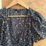 Madewell  Poplin Cotton Floral Wrap Dress size Small Photo 3