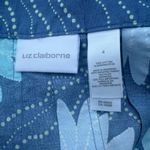 Liz Claiborne Dusty Blue Floral Drop Waist Loose Pleated Flirty Skirt Size 4 EUC Photo 6