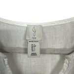 Joie  Womens Sz S 100% Linen White Tiered Dress Mini Short Sleeve Beach Cover Up Photo 4