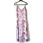 Lulus Lulu’s Sparkling Summer Purple Floral Lurex Maxi Dress Size Small Photo 3