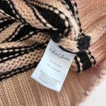 For Love & Lemons Elyse Cream Black Striped Knit Long Sleeve Half Zip Hoodie M Photo 8