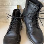 Dr. Martens  Delaney Combat Boots Black Leather‎ Lace Up Photo 0
