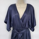 Baltic Born  Savannah Kimono Sleeve Maxi Dress Womens Medium Blue Leopard Print Photo 1