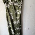 Inspired Hearts Dress Milkmaid Y2k Medium Floral‎ Maxi Cottagecore Puff Sleeve Green Photo 2