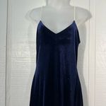 Sam Edelman  Blue Velvet Spaghetti Straps Slip Dress Size 6 NWT Photo 4