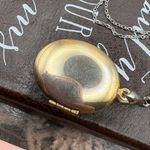 Floral Vintage Locket Necklace Mixed Metals Gold Photo 4