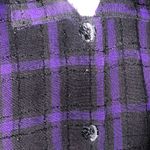 cj banks C.J. Banks Blazer Size X Shimmering Black Checkered with Purple Stripes Photo 2