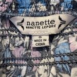 Nanette Lepore  Retro Blue  Pink and White Floral‎ Gathered Top EUC Size Small Photo 8