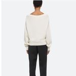 Helmut Lang Ruched Dolman Sleeve Sweater in Ivory Size Small Photo 2