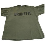 Army Green Short Sleeve Tee Shirt Size‎ 3XL Brunette Causal Top Streetwear Funny Size 3X Photo 0