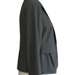 Loft Ann Taylor Petite Blazer Gray Button Front Pockets Career Blazer Size 8P Photo 3