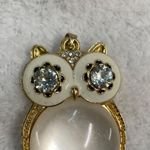 Jelly Belly Hoot Owl Pendant with White and Clear Accent Stones Gold Color Metal Photo 3