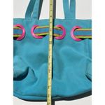 Polo Vintage Ralph Lauren Summer Canvas Tote Bag Purse Pink/Fuchsia & Blue Photo 7