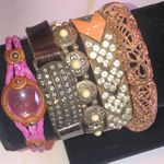 Lot of 5 Stylish Mixed Bracelet Set Pink Photo 1