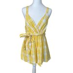 Motherhood Maternity Large Butter Yellow White Gingham Top Summer Picnic Country Photo 1
