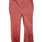 Piazza Sempione Audrey Pink Orange Floral Pants Preppy Office Womens 46 US 10 Photo 0