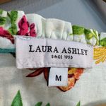Laura Ashley Floral Linen Blend Button Up Blouse Size M EUC Photo 4