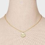 NWT! Beloved + Inspired 14K Gold Dipped 'Capricorn' Disc with Stones Necklace Photo 5