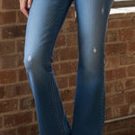 Juicy Couture  Blue Flare Denim Jeans 28‎ Cut 611603 Style 20159 ZB Distressed Photo 0