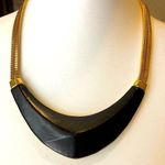 Vince Camuto Black Leather Pendant On Double Square Rope Chain with Extension Photo 0