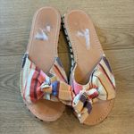 Kate Spade  Idalah Slip On Espadrilles Canvas Sandal Bow Striped Size 8 Photo 6