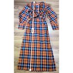 STAUD  open back midi gingham Crosshill Dress size size small Photo 4