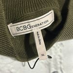 BCBGeneration NWT Fitted Long Dolman Sleeve Sweater Mock Neck Back Cut Out Tie Top Size XL. The tag said XL, Photo 8