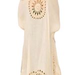 Altar'd State Altar’d State Cream Crochet Trim Midi Boho Festival Kimono Kaftan XS Coverup Photo 0