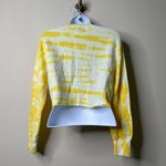 MONROW Supersoft Painter Tie Dye Crop Sweatshirt Yellow Small NEW Photo 3
