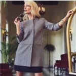 CAbi Grey and Navy Blue Striped Blazer | Size Large Photo 15