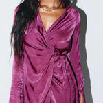 Princess Polly  Women’s Burgundy‎ Diddam Long Sleeve Mini Dress Size 2 Photo 0