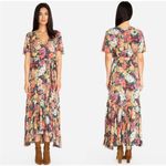 Johnny Was Jade Womens Boho Spring Resortwear Strass Wrap Floral Maxi Dress XS Photo 1