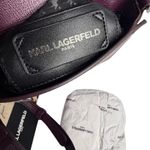 Karl Lagerfeld Vegan Leather CROSSBODY CLUTCH BAG Red Annette Cat Handbag Purse Photo 7